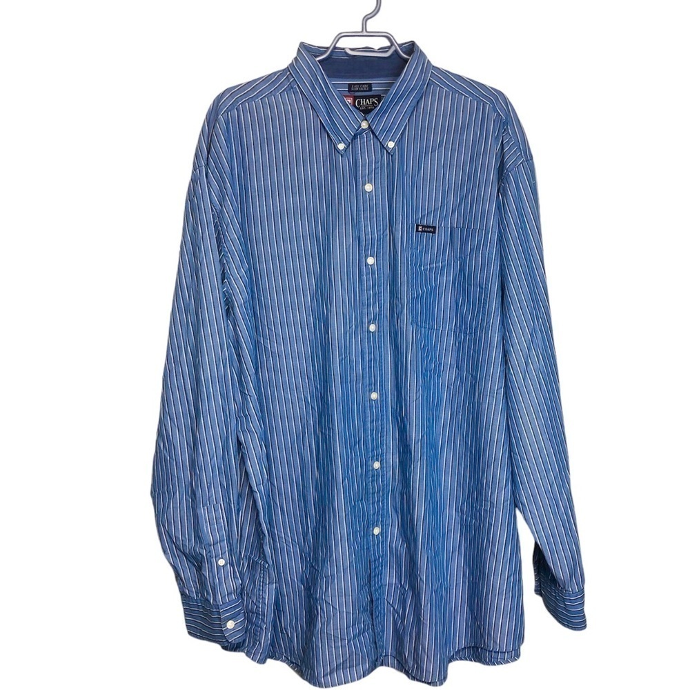 Chaps Easy Care Striped Long Sleeve Button Down Shirt, size 3XLT